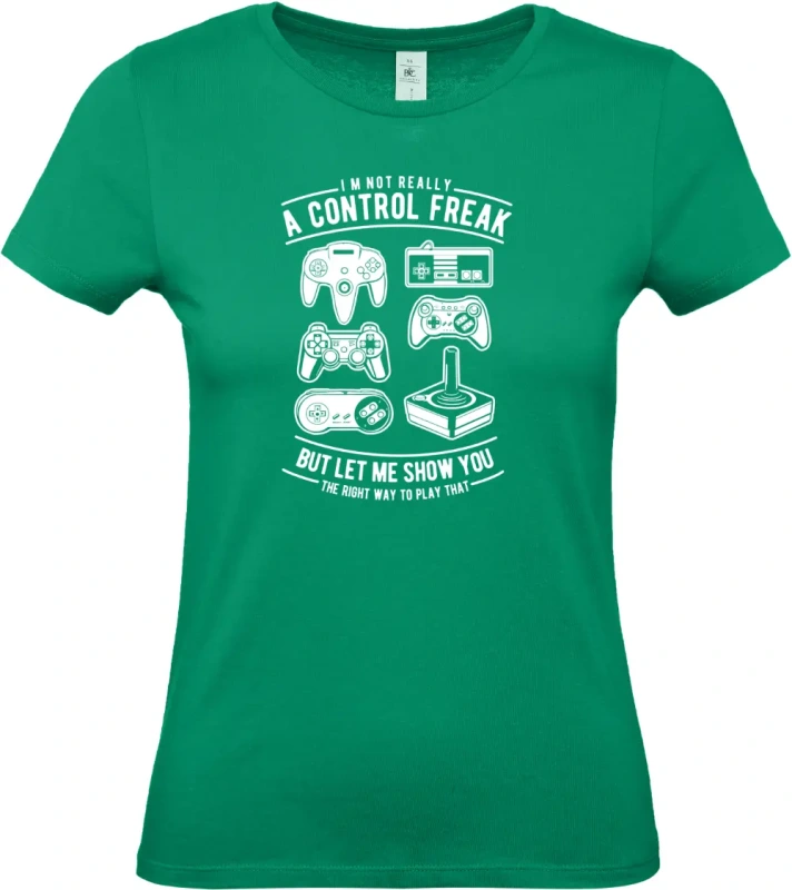 dámské kelly zelené tričko A Control Freak