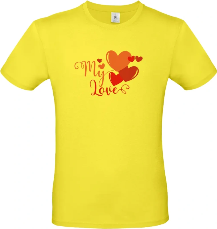 pánské citronové tričko My Love