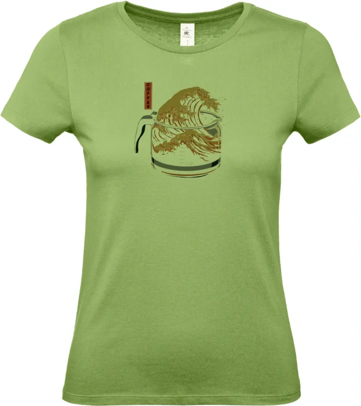 dámské pistáciové tričko Coffee