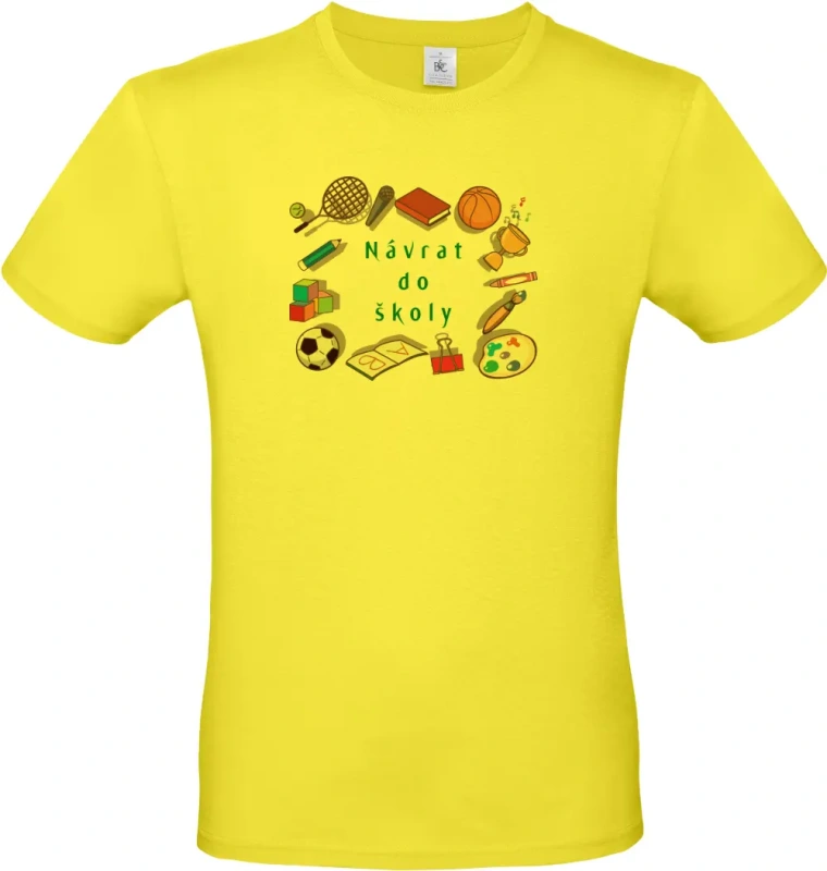 pánské citronové tričko Návrat do školy