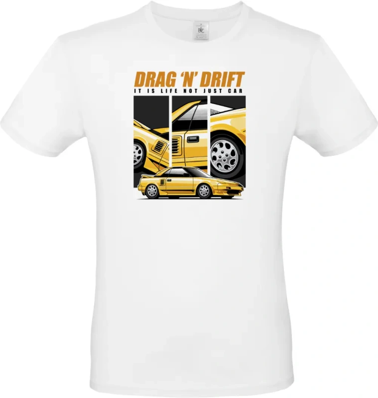 pánské bílé tričko Drift car 2