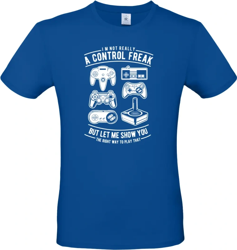 pánské královská modrá tričko A Control Freak