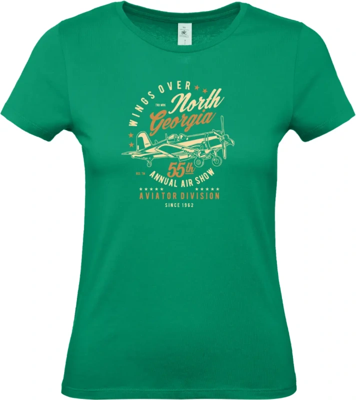 dámské kelly zelené tričko Wings Over North Georgia