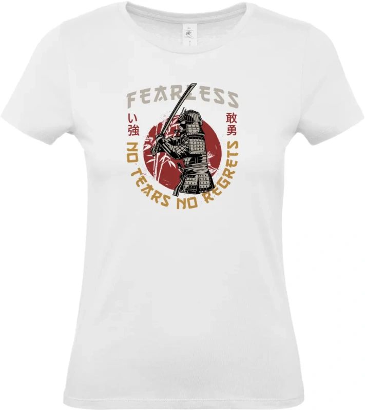 dámské bílé tričko Fearless samurai