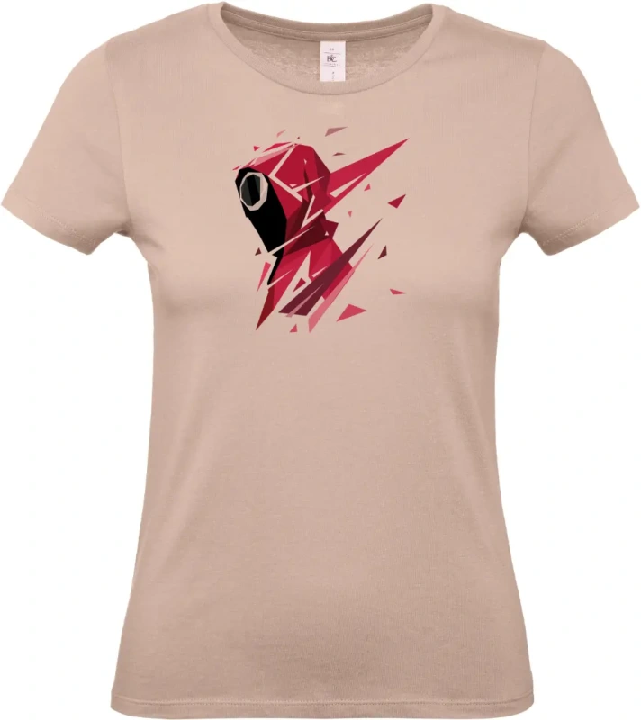 dámské světle ružové tričko AbstractSquid1