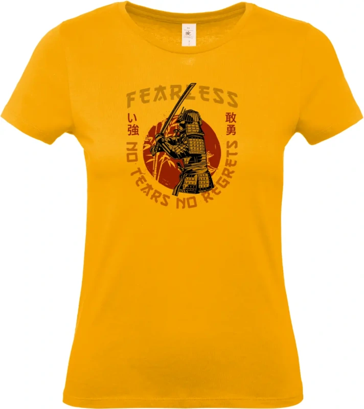 dámské meruňkové tričko Fearless samurai