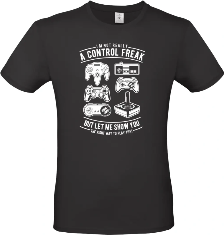 pánské černé tričko A Control Freak