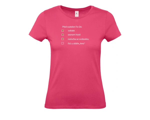 dámské růžové tričko