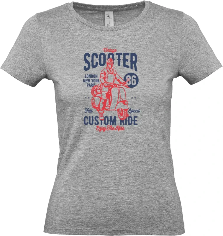 dámské světle šedé tričko Vintage Scooter