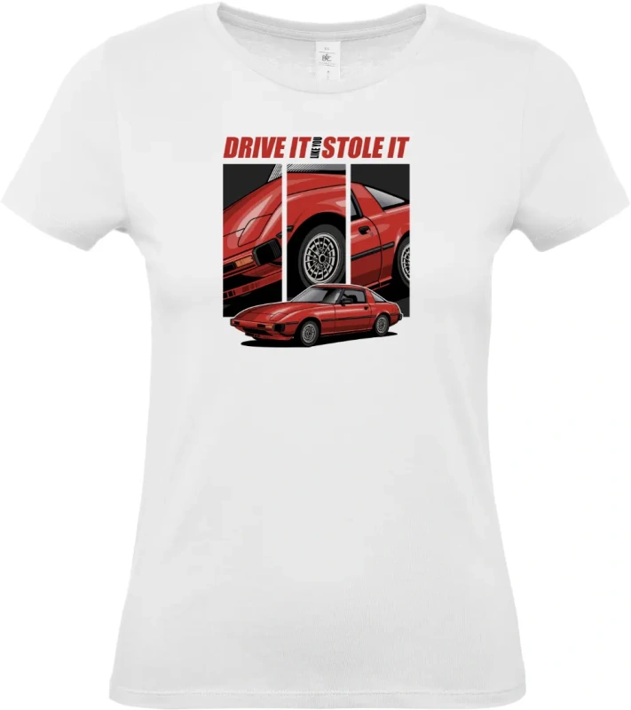dámské bílé tričko Drift car 3