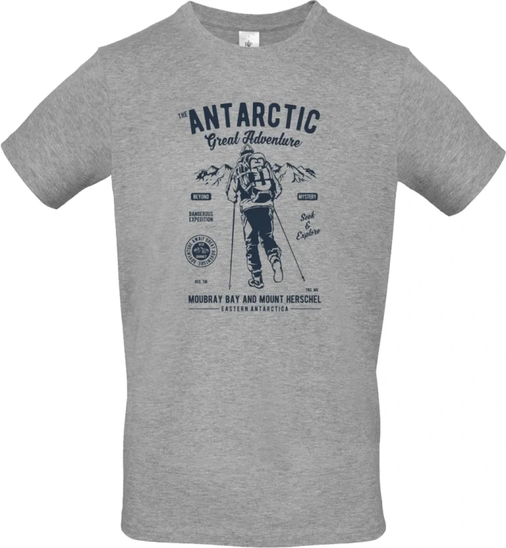 pánské sportovní šedé tričko Antarctic Adventure