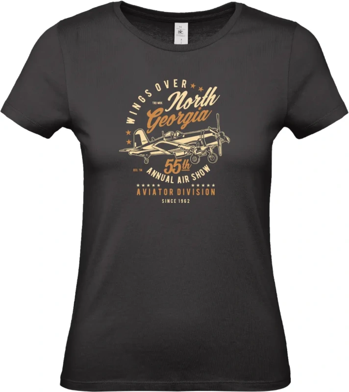 dámské černé tričko Wings Over North Georgia