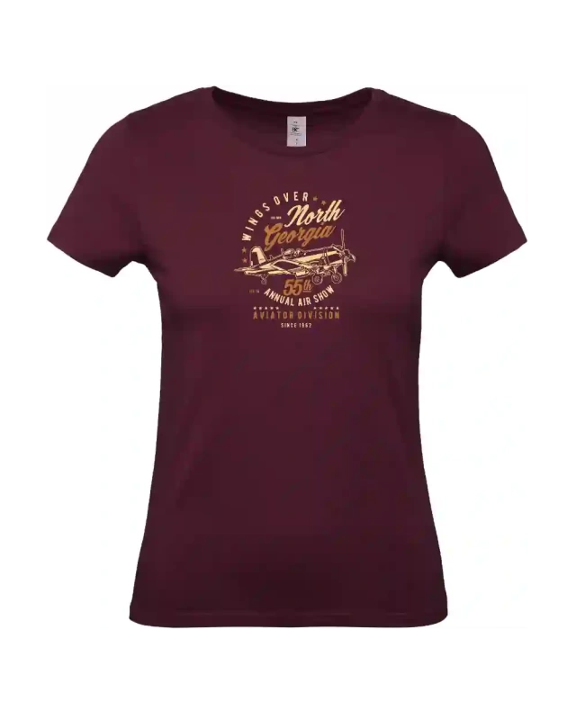 dámské vínové tričko Wings Over North Georgia