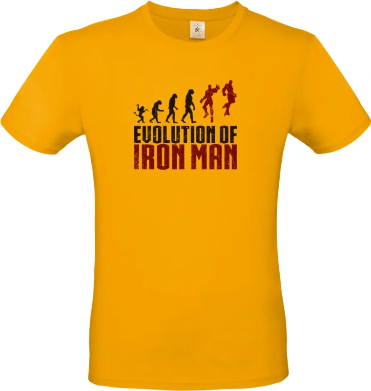pánské meruňkové tričko EVOLUTION OF IRON MAN