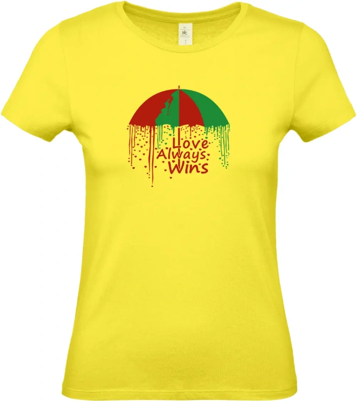 dámské citronové tričko Love Always Wins