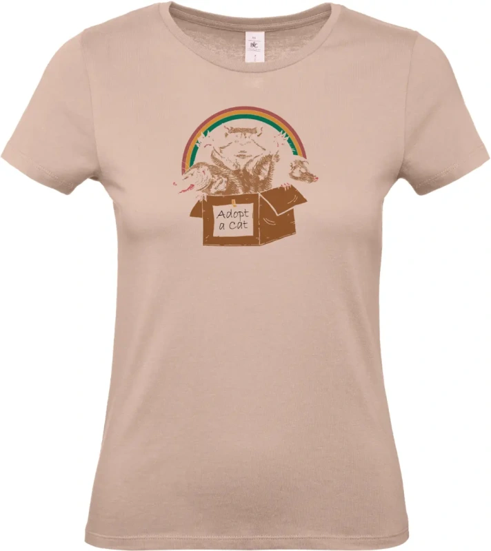 dámské světle ružové tričko Adoptacat