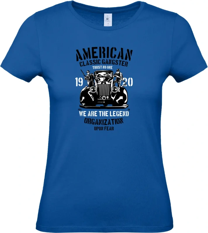 dámské královské modré tričko American Classic Gangster