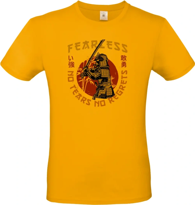 pánské meruňkové tričko Fearless samurai