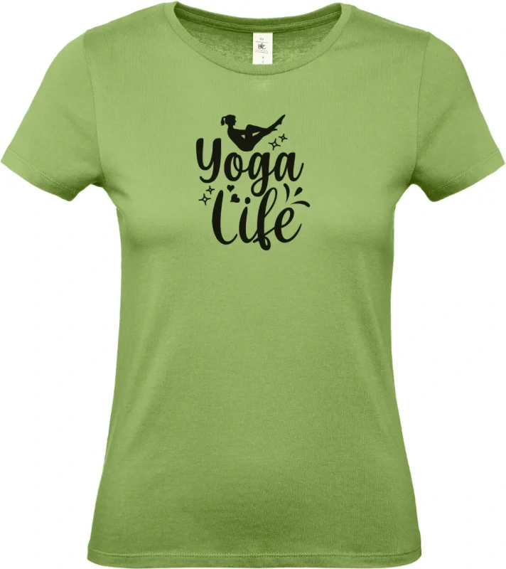 dámské pistáciové tričko Yoga Life