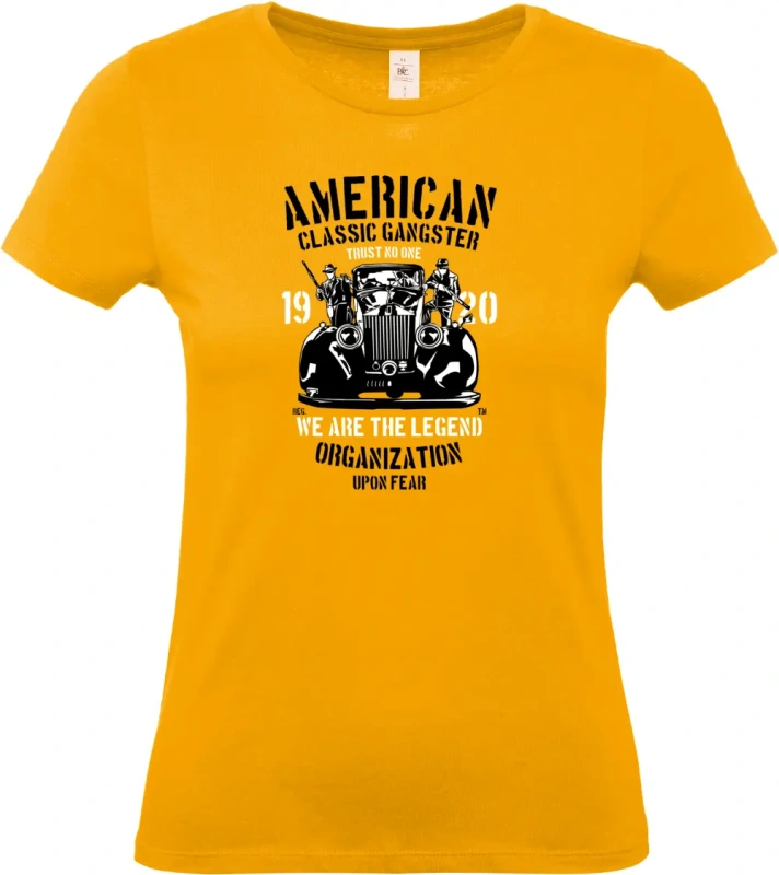 dámské královská meruňkové tričko American Classic Gangster