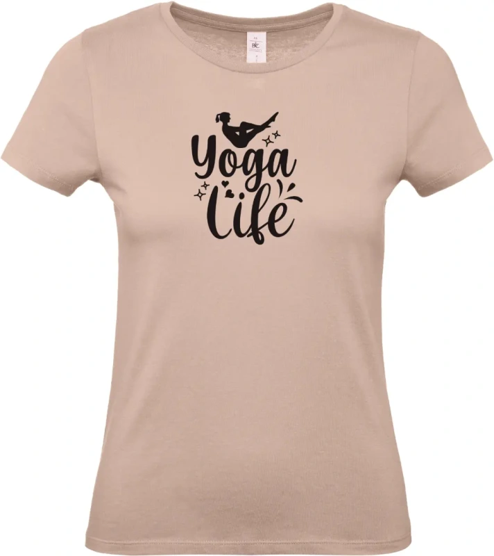dámské světle ružové tričko Yoga Life
