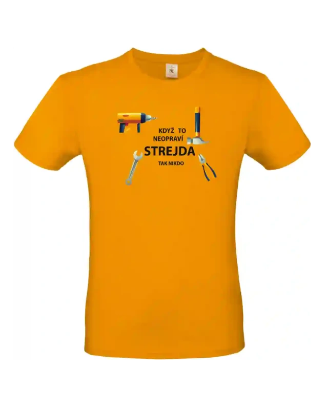 pánské meruňkové tričko Když to neopraví strejda