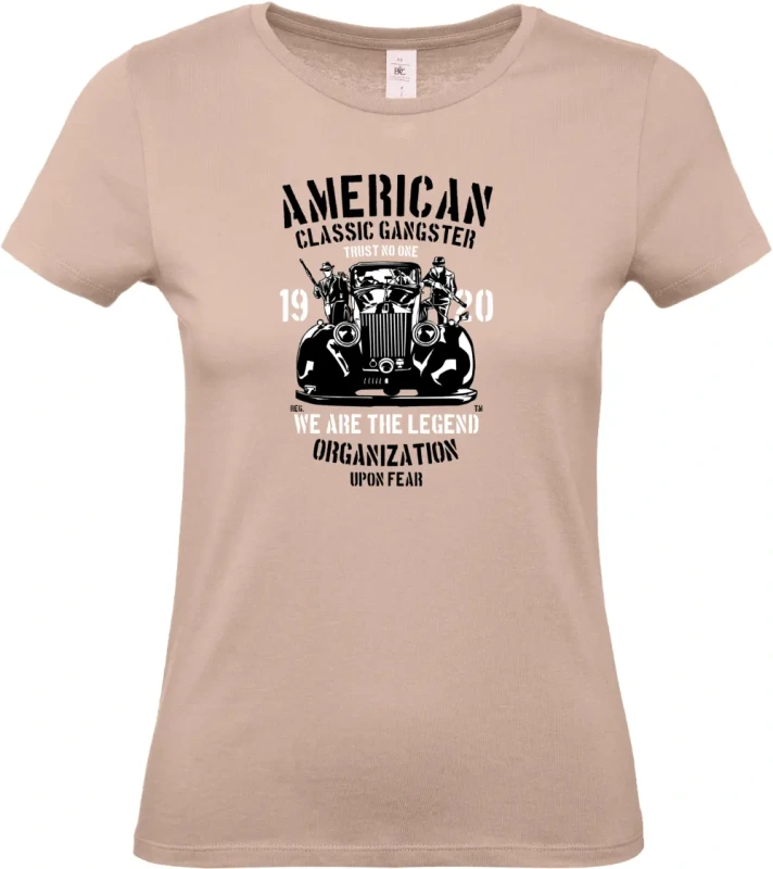dámské světle ružové tričko American Classic Gangster