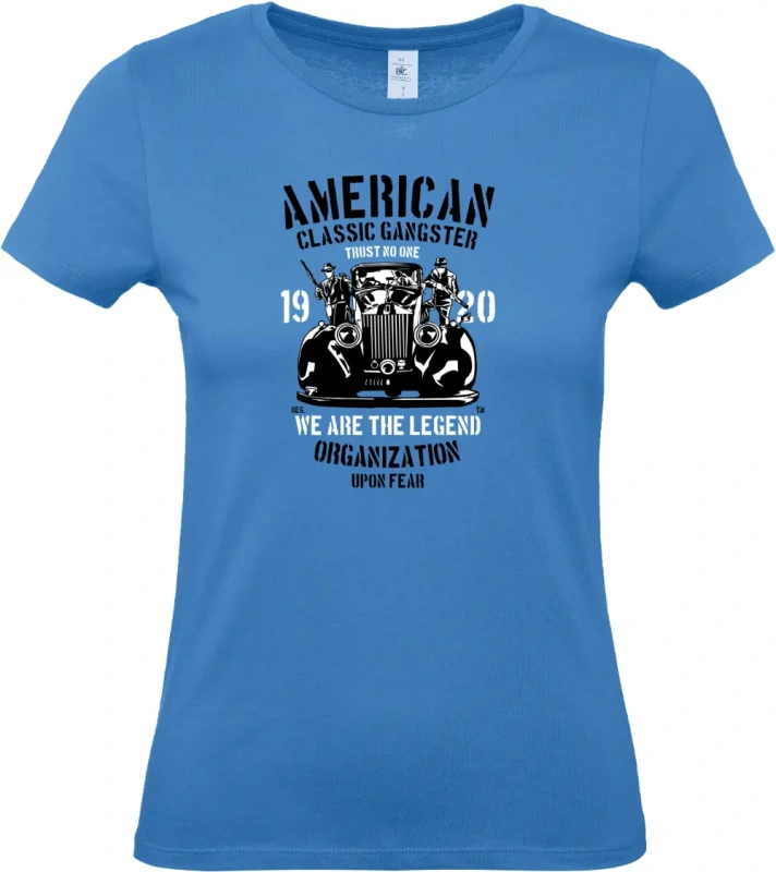 dámské azurová tričko American Classic Gangster