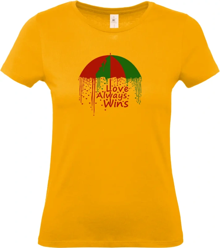 dámské meruňkové tričko Love Always Wins