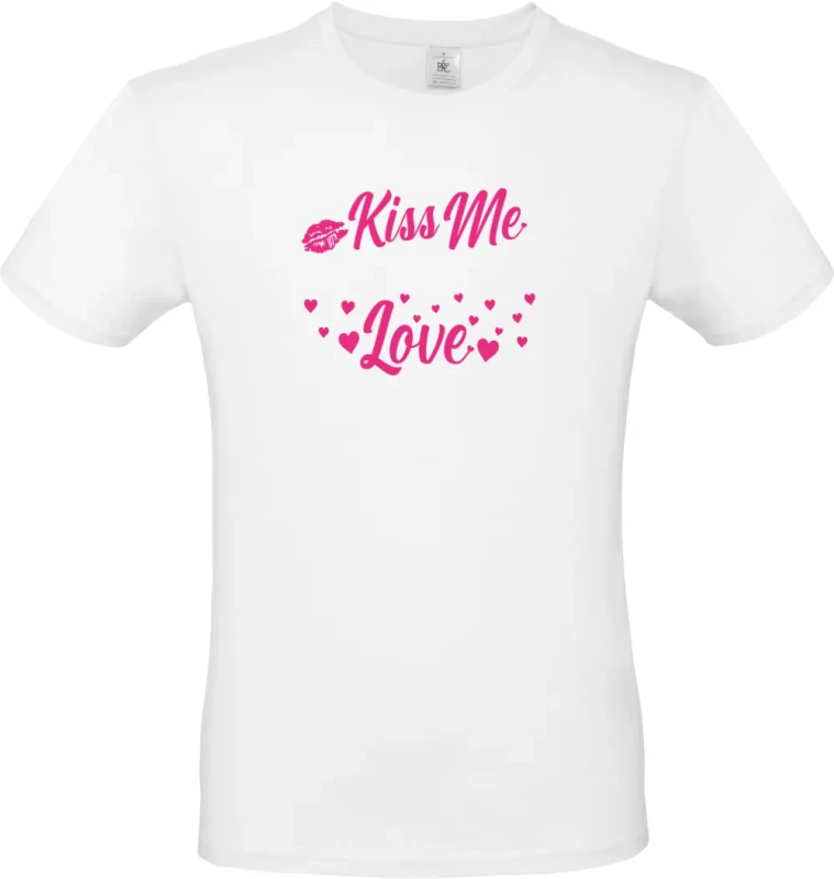 pánské bílé tričko Kiss Me Love