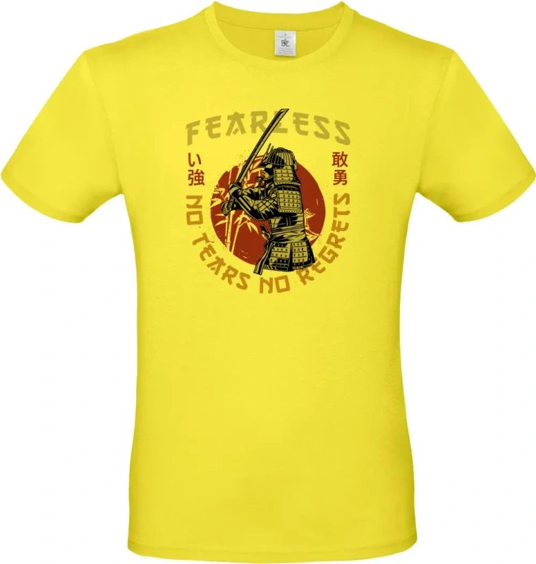 pánské citronové tričko Fearless samurai