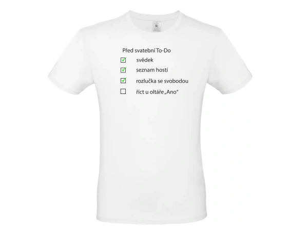 pánské bílé tričko