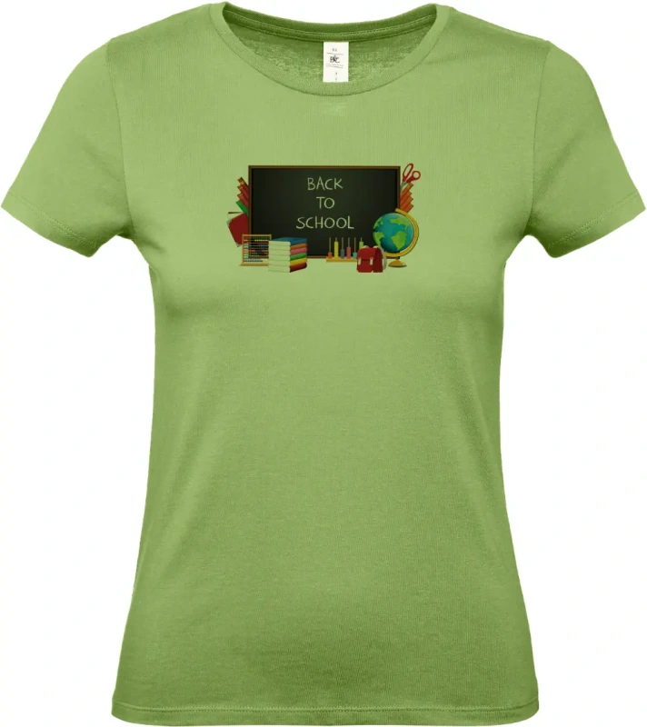 dámské pistáciové tričko Back to school