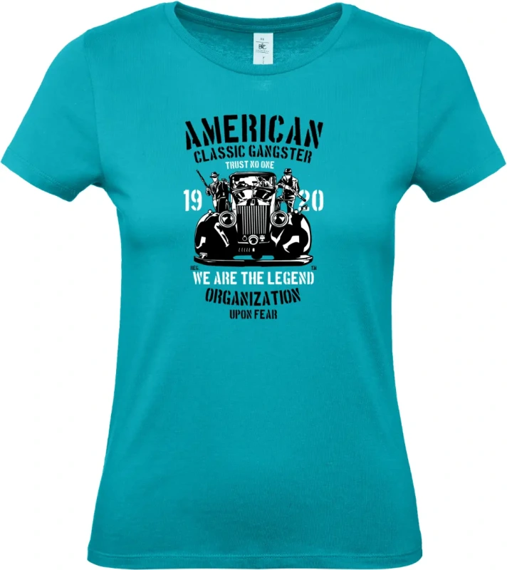 dámské tyrkysové tričko American Classic Gangster