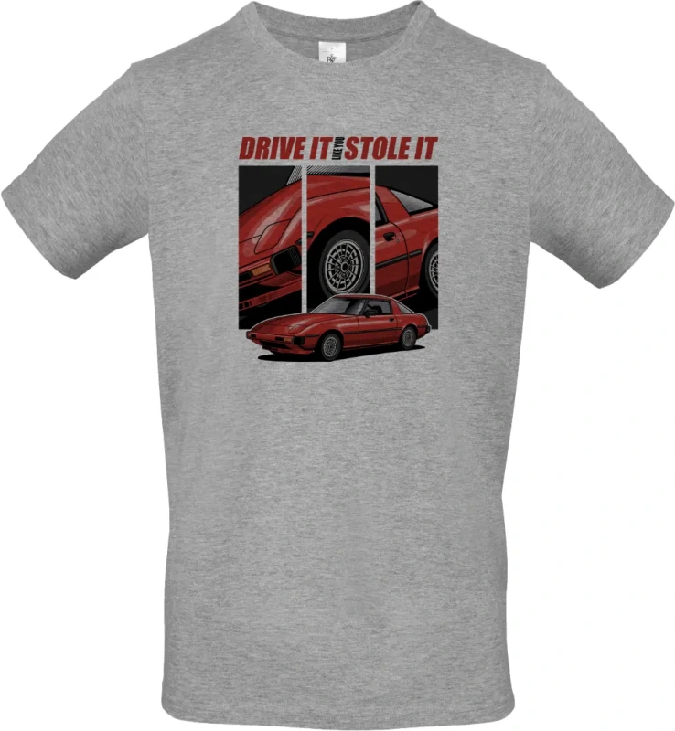 pánské sportovní šedé tričko Drift car 3