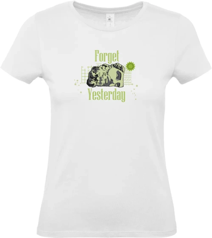 dámské bílé tričko Forget Yesterday