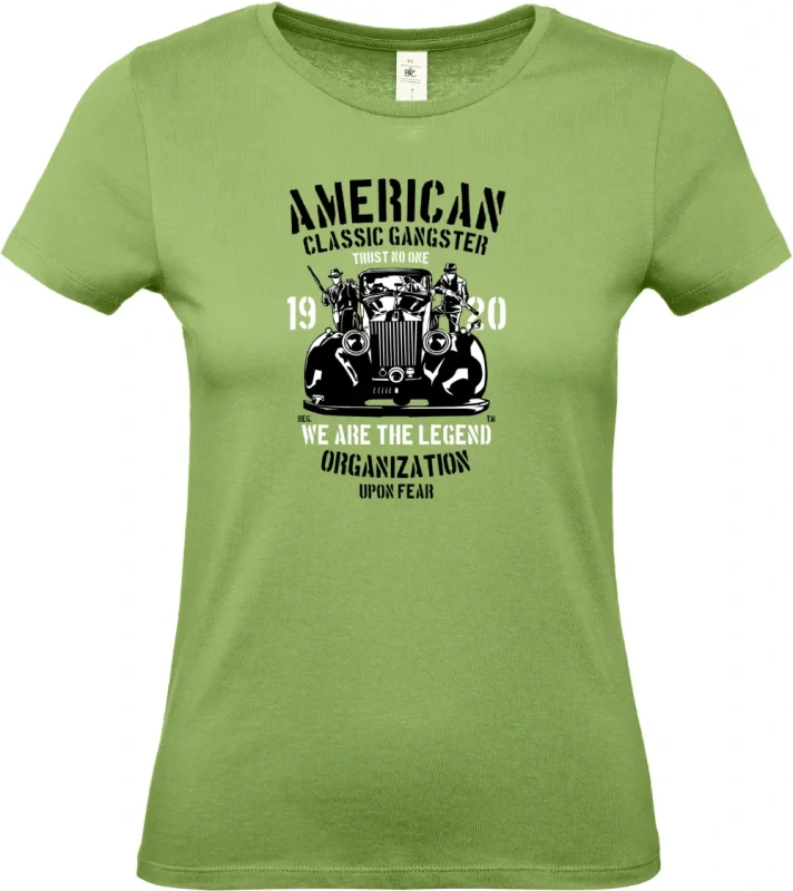 dámské pistáciové tričko American Classic Gangster