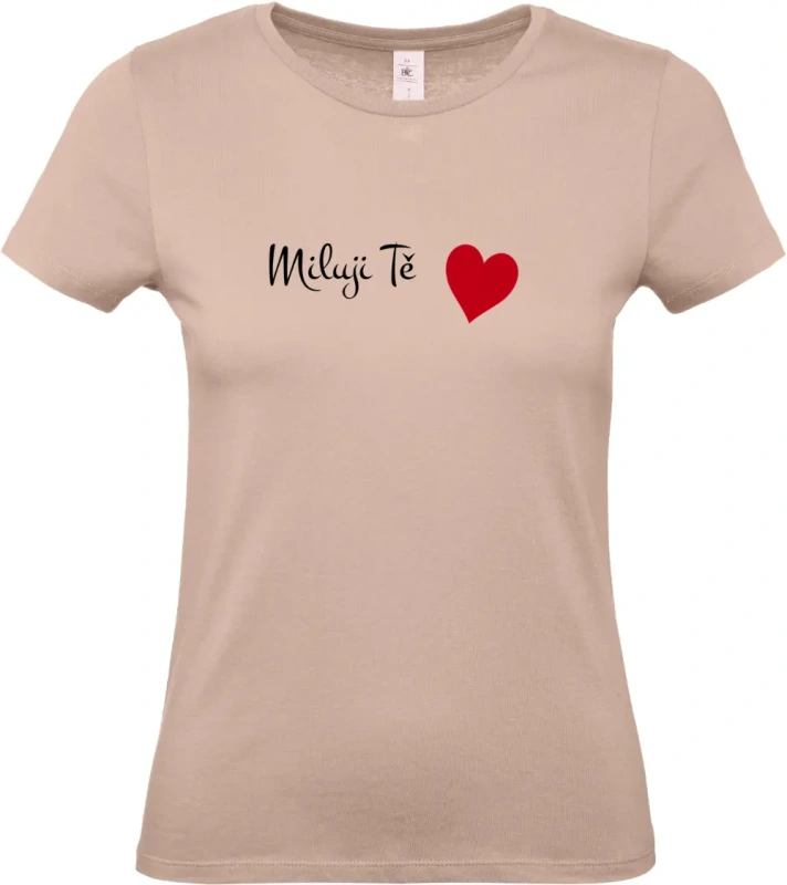dámské světle ružové tričko Miluji Tě