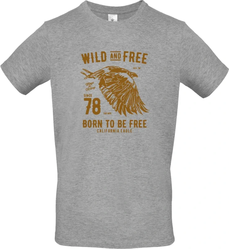 pánské sportovní šedé tričko Wild And Free