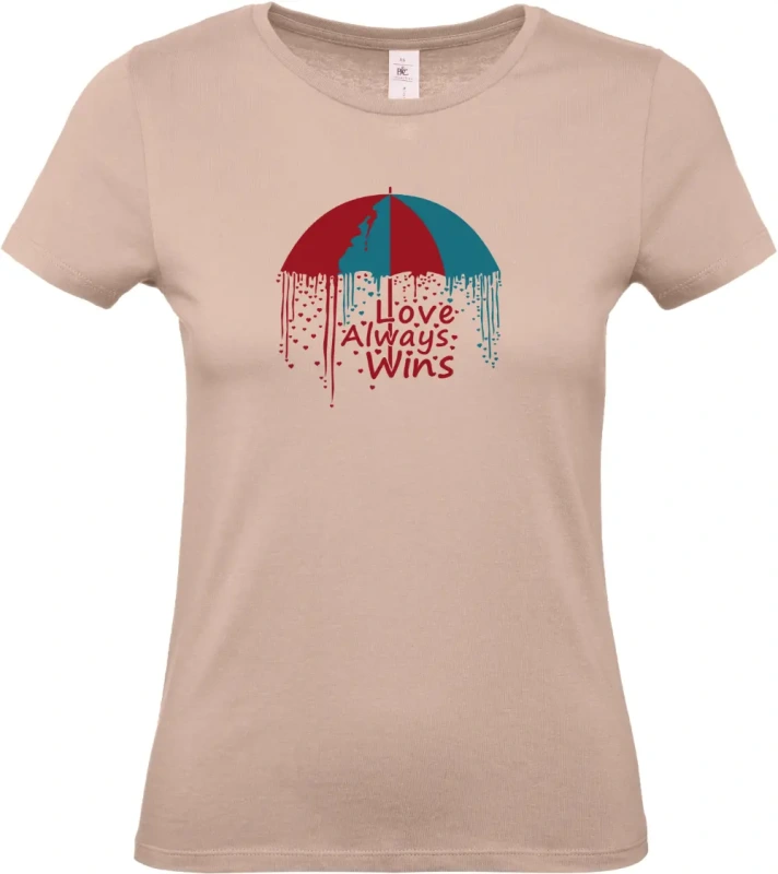 dámské světle ružové tričko Love Always Wins