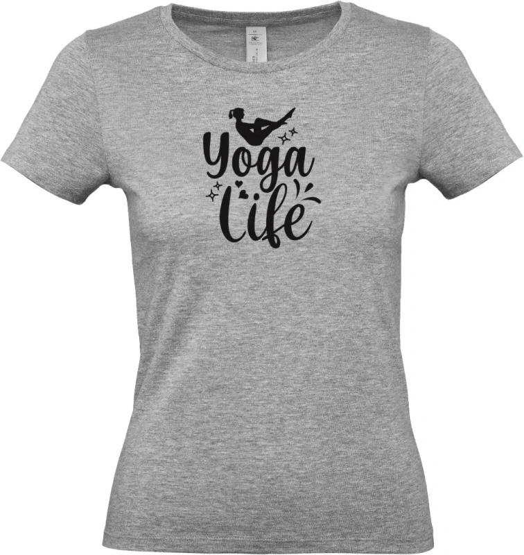 dámské sportovní šedé tričko Yoga Life