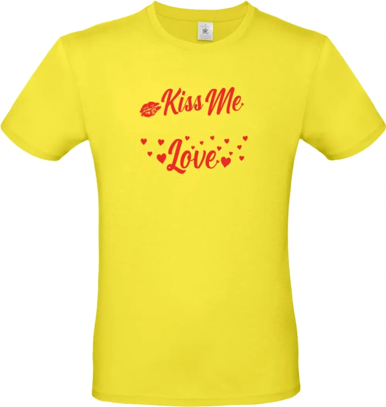 pánské citronové tričko Kiss Me Love