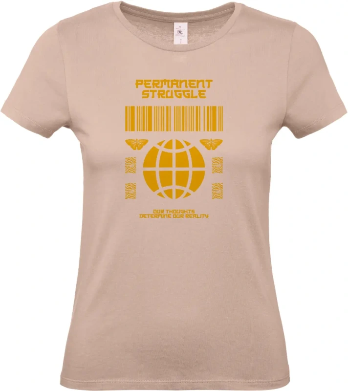 dámské světle ružové tričko Permanent Strugle
