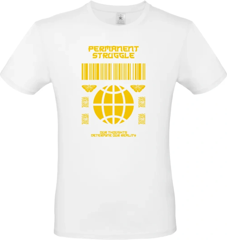 pánské bílé tričko Permanent Strugle