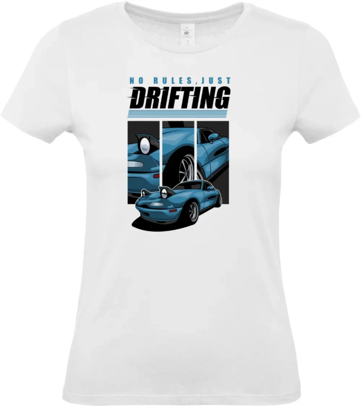 dámské bílé tričko Drift car 4