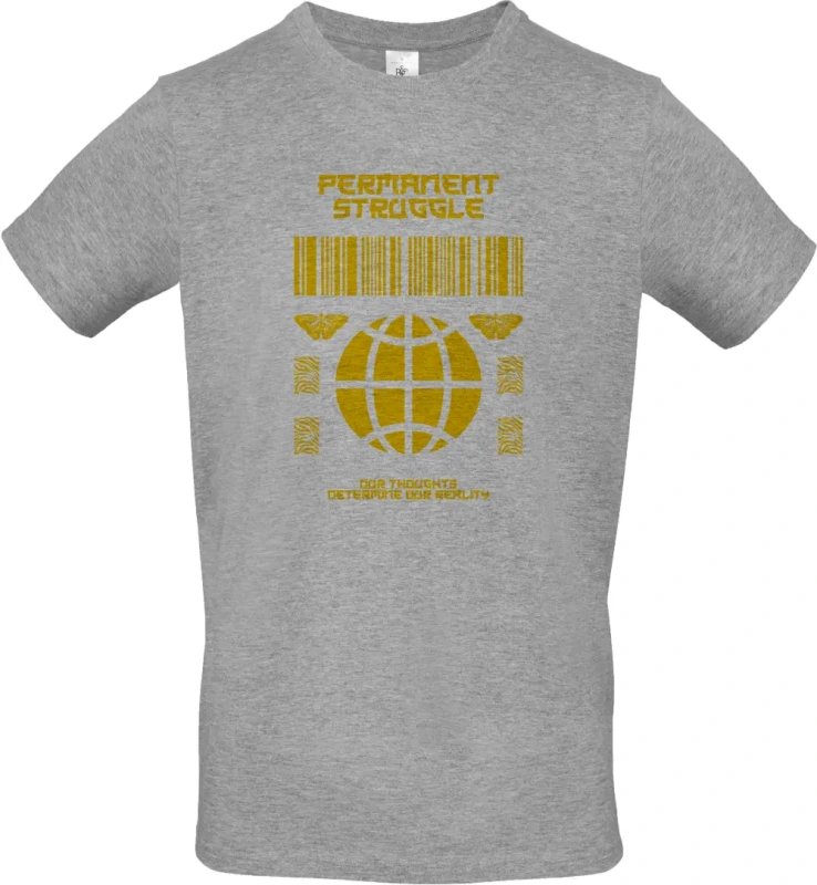 pánské sportovní šedé tričko Permanent Strugle