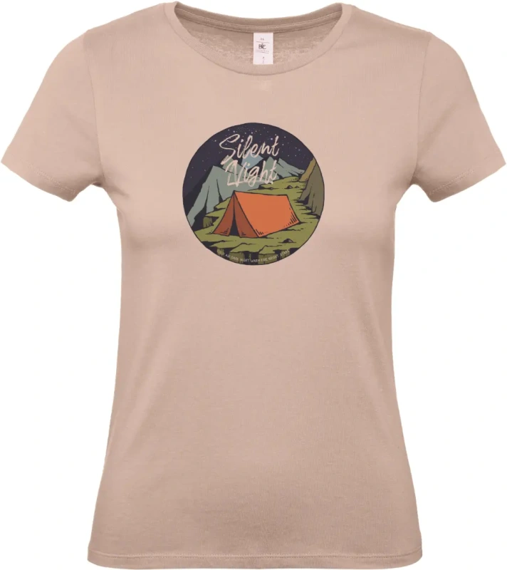 dámské světle ružové tričko Night Camp