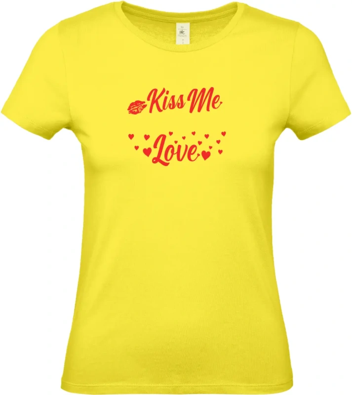 dámské citronové tričko Kiss Me Love