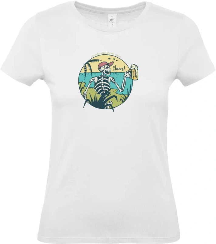 dámské bílé tričko Cheers Skull