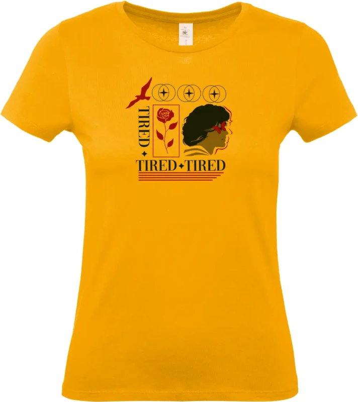dámské meruňkové tričko Tired